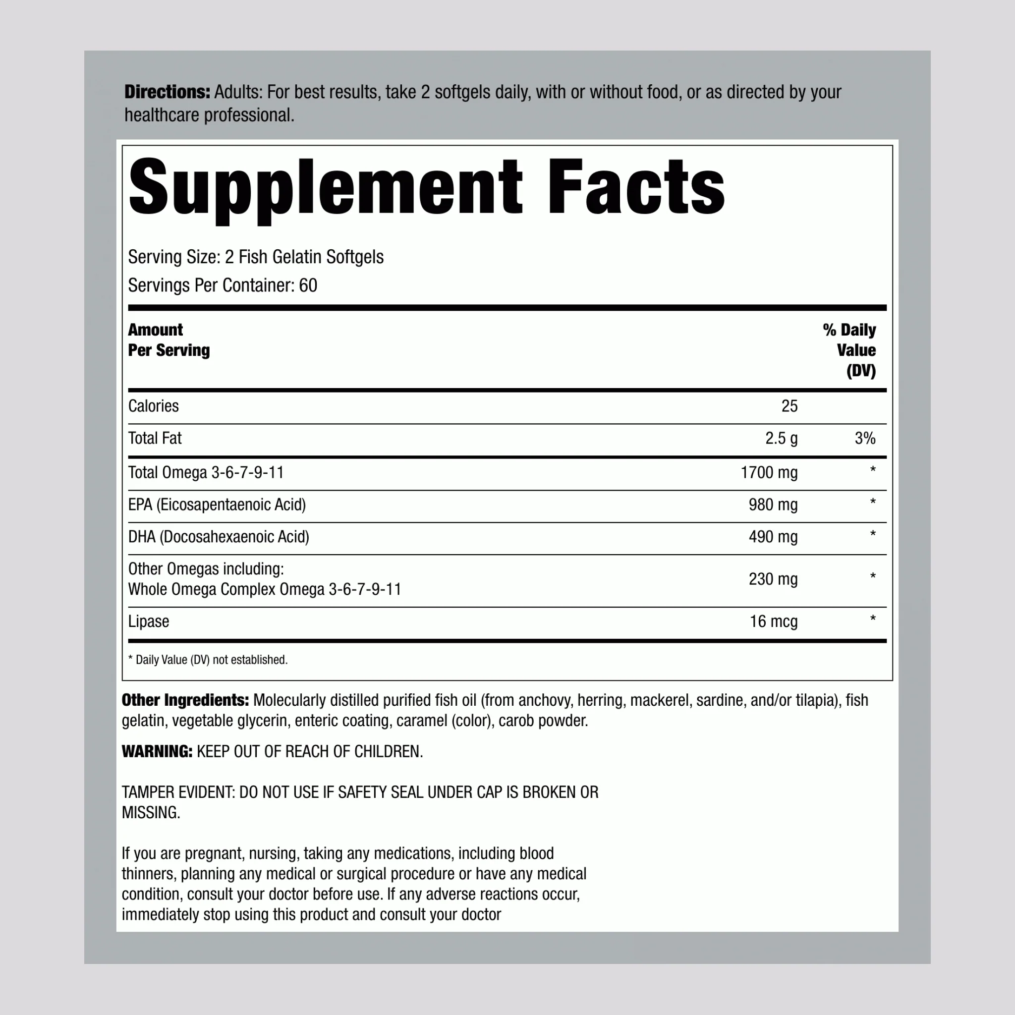 Norwegian Gold Critical Omega, 120 Fish Gelatin Softgels - Image 2