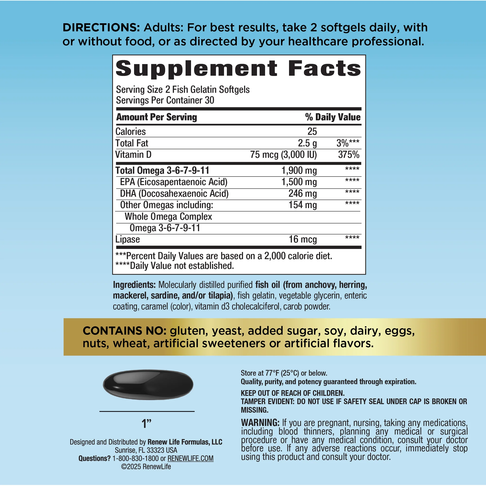 Norwegian Gold Super Critical Omega, 60 Fish Gelatin Softgels - Image 3