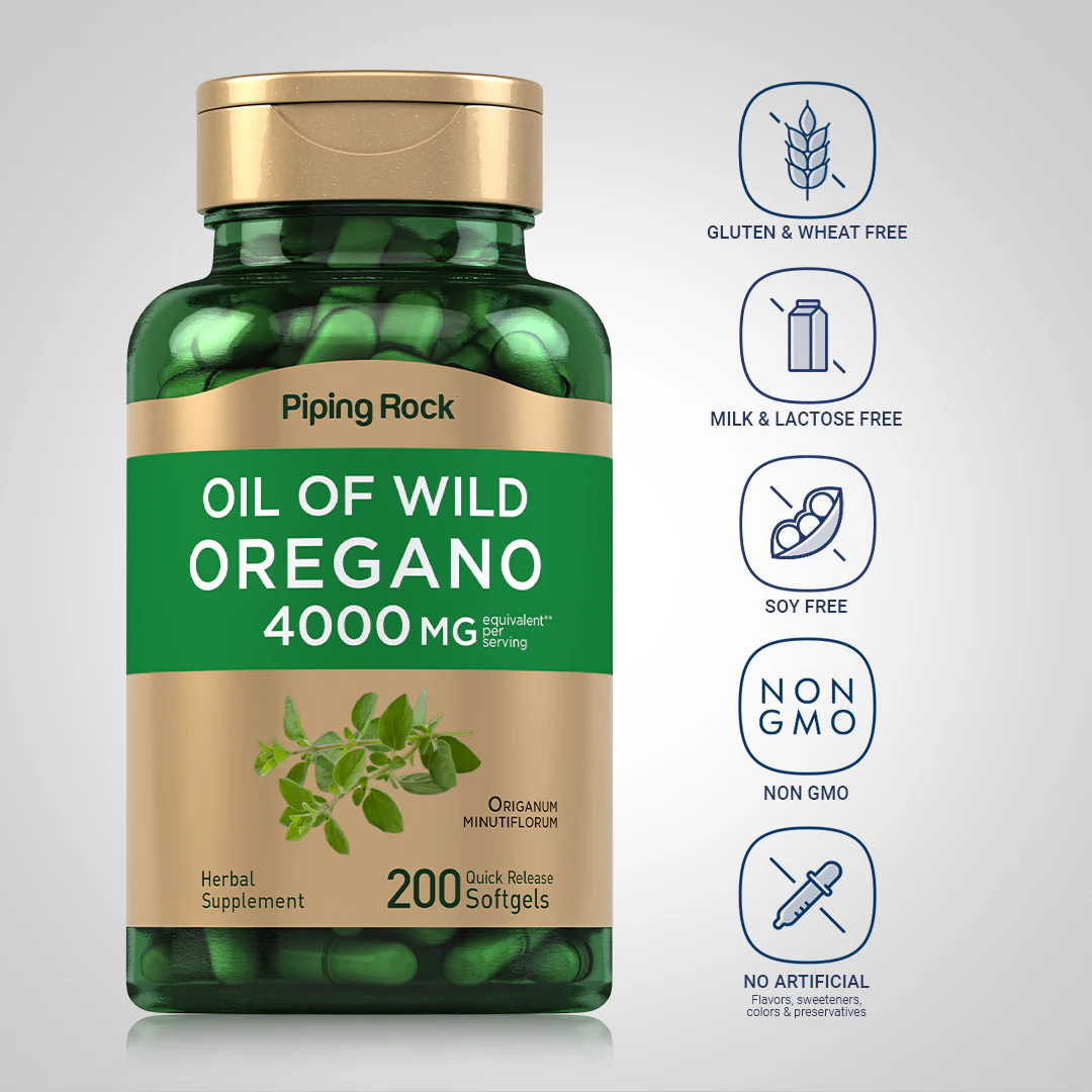 Oil of Oregano, 4000 mg (per serving), 200 Quick Release Softgels, 2  Bottles - Image 5