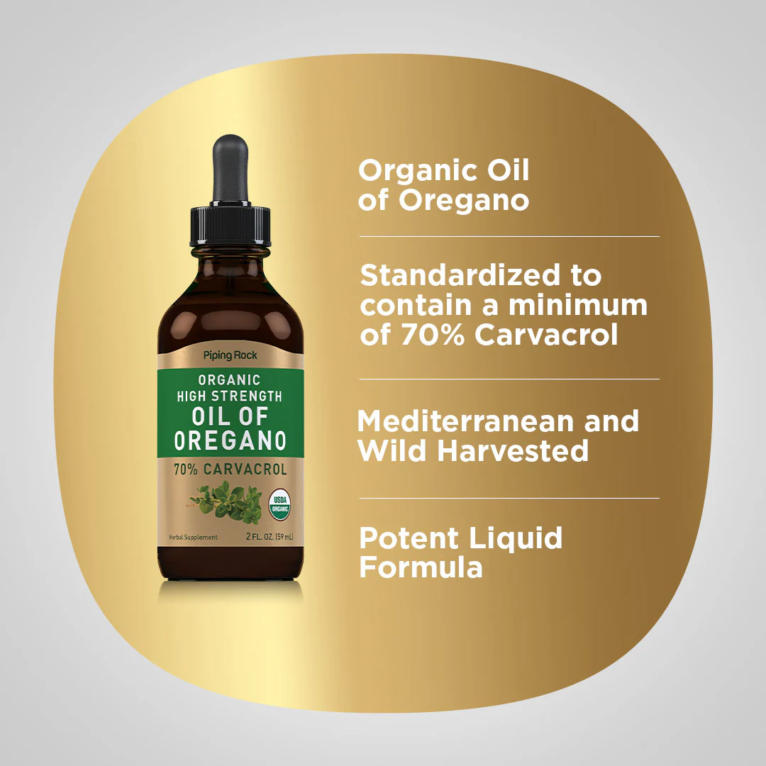 Oil of Oregano High Strength (Organic), 2 fl oz (59 mL) Dropper Bottle, 2  Dropper Bottles - Image 3