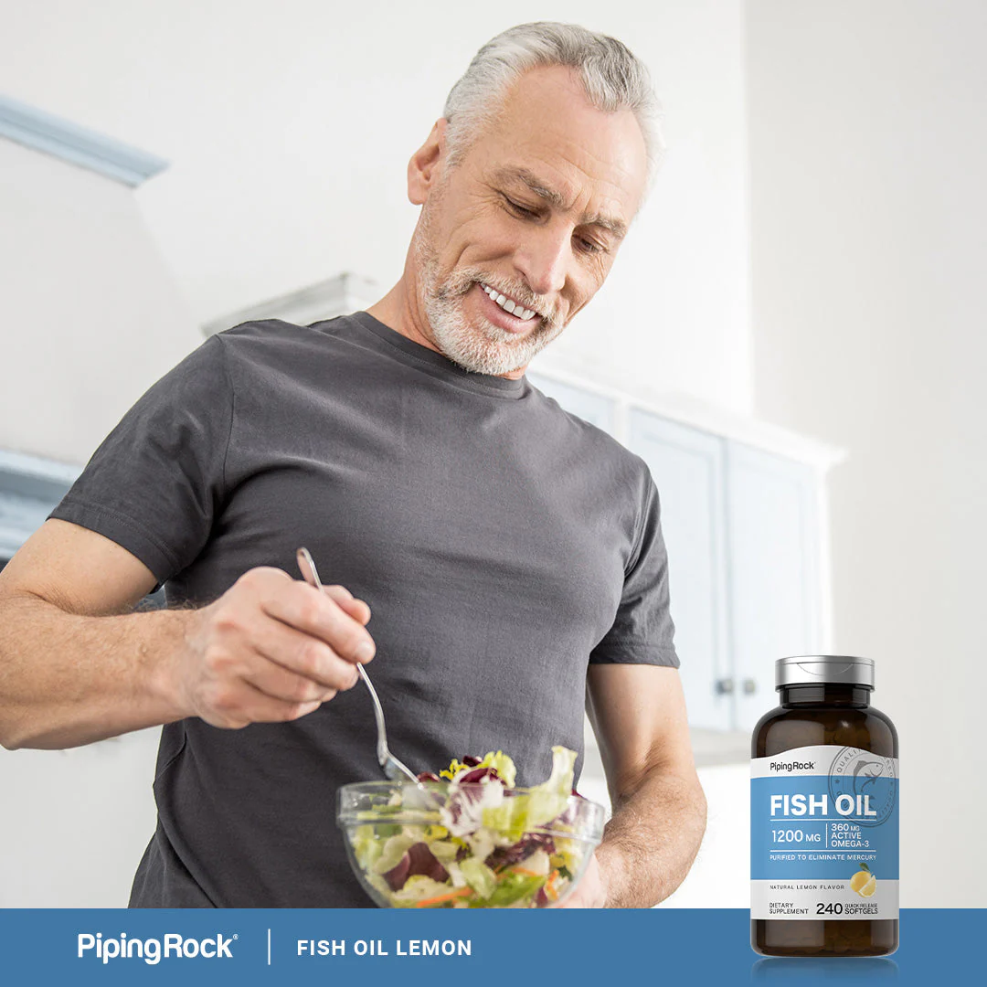 Omega-3 Fish Oil (Natural Lemon), 1200 mg, 240 Quick Release Softgels, 2  Bottles - Image 7