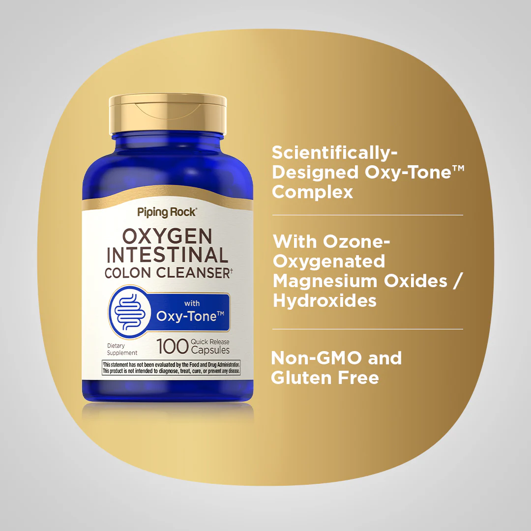 Oxy-Tone Oxygen Intestinal Cleanser, 100 Quick Release Capsules, 2  Bottles - Image 4