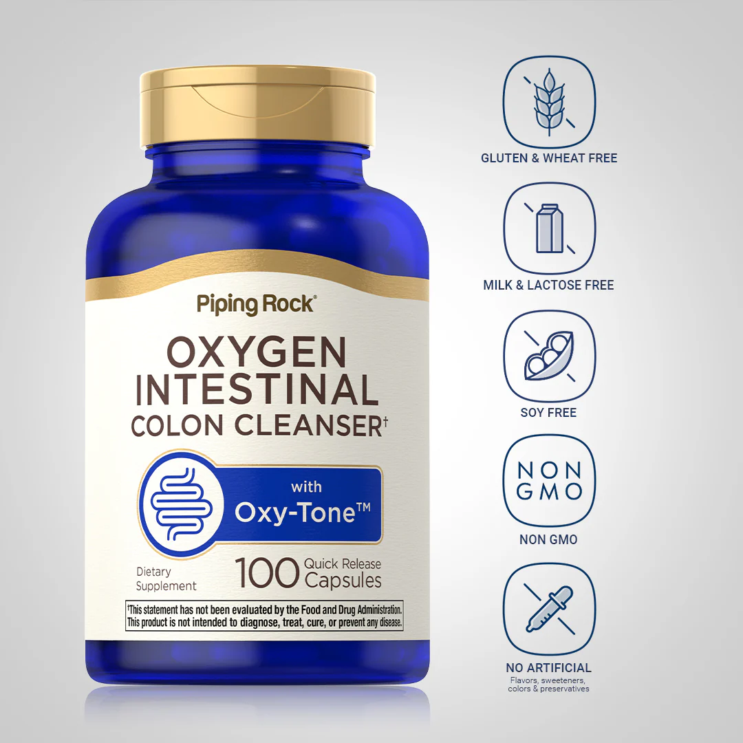Oxy-Tone Oxygen Intestinal Cleanser, 100 Quick Release Capsules, 2  Bottles - Image 5
