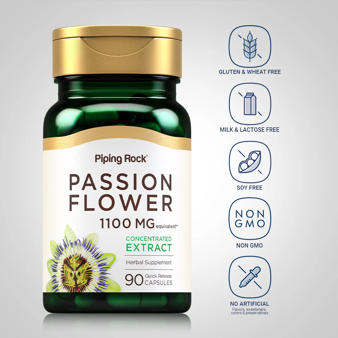 Passion Flower, 1100 mg, 90 Quick Release Capsules - Image 5