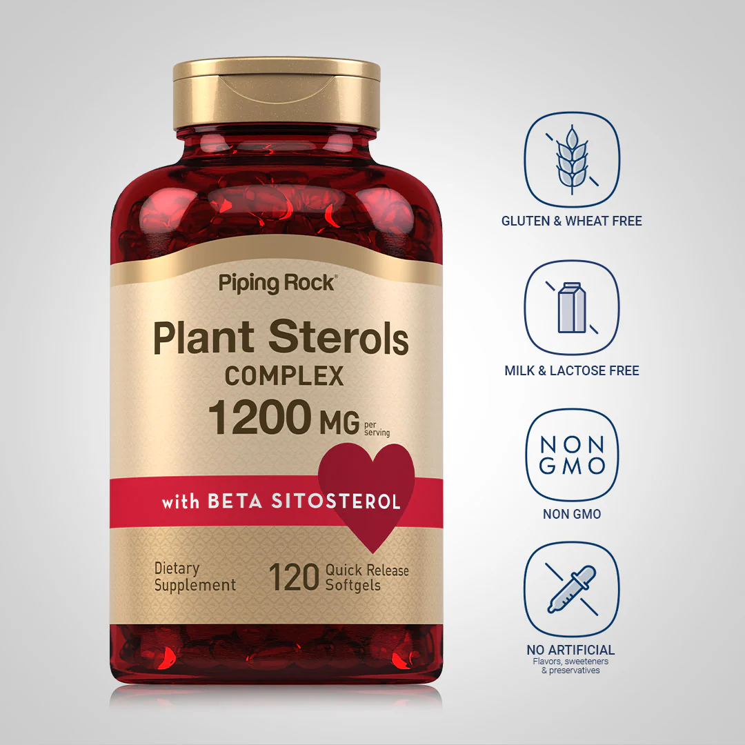 Plant Sterols Complex w/ Beta Sitosterol, 1200 mg (per serving), 120 Quick Release Softgels, 2  Bottles - Image 5