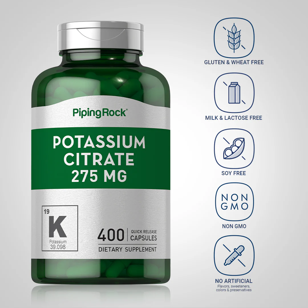 Potassium Citrate, 275 mg, 400 Quick Release Capsules, 2  Bottles - Image 4