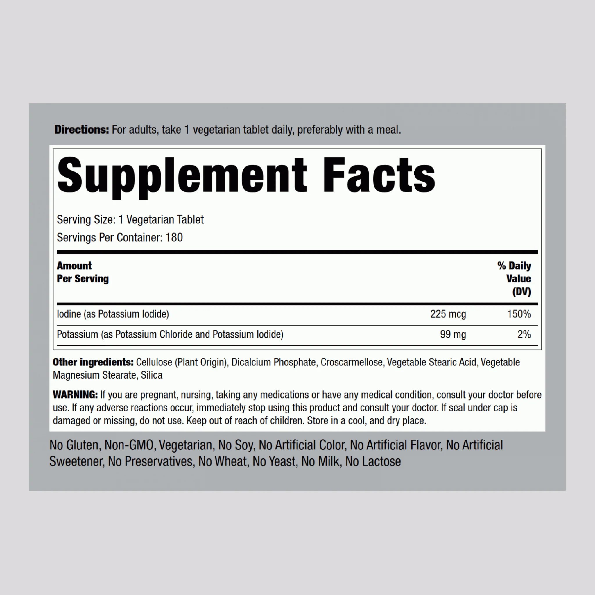Potassium Plus Iodine, 180 Tablets, 2  Bottles - Image 2
