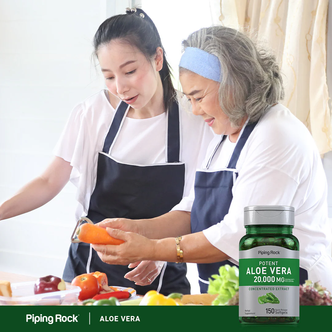 Potent Aloe Vera, 20,000 mg (per serving), 150 Quick Release Softgels - Image 6