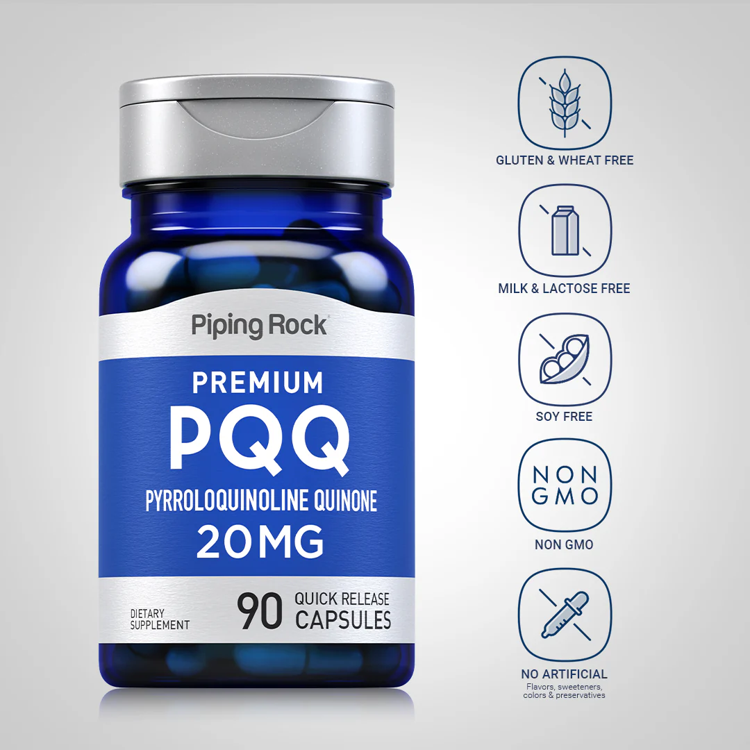 PQQ Pyrroloquinoline Quinone, 20 mg, 90 Quick Release Capsules, 2  Bottles - Image 5