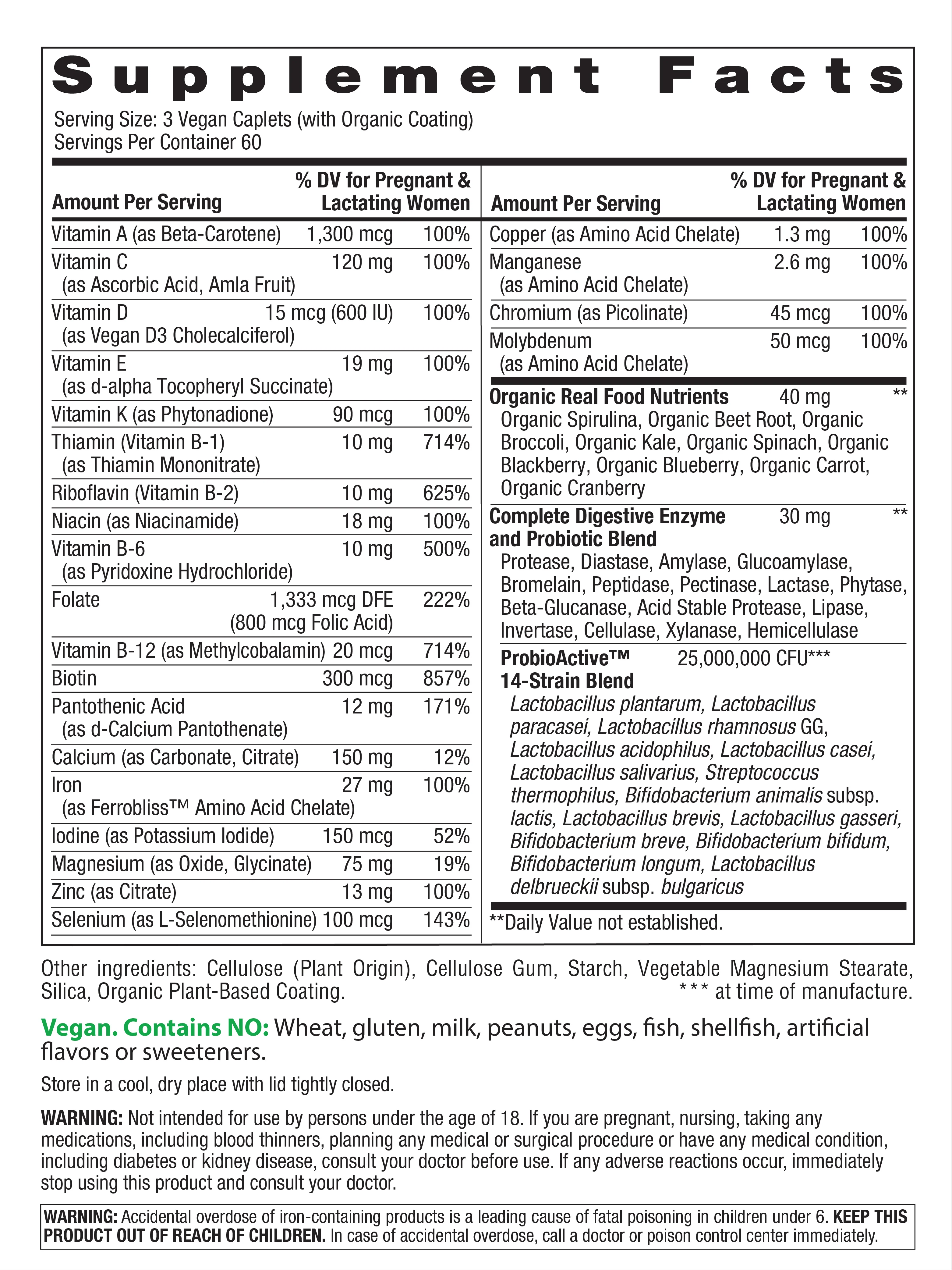 Prenatal Multi Mini's + Real Food Nutrients, 180 Mini Tablets - Image 3