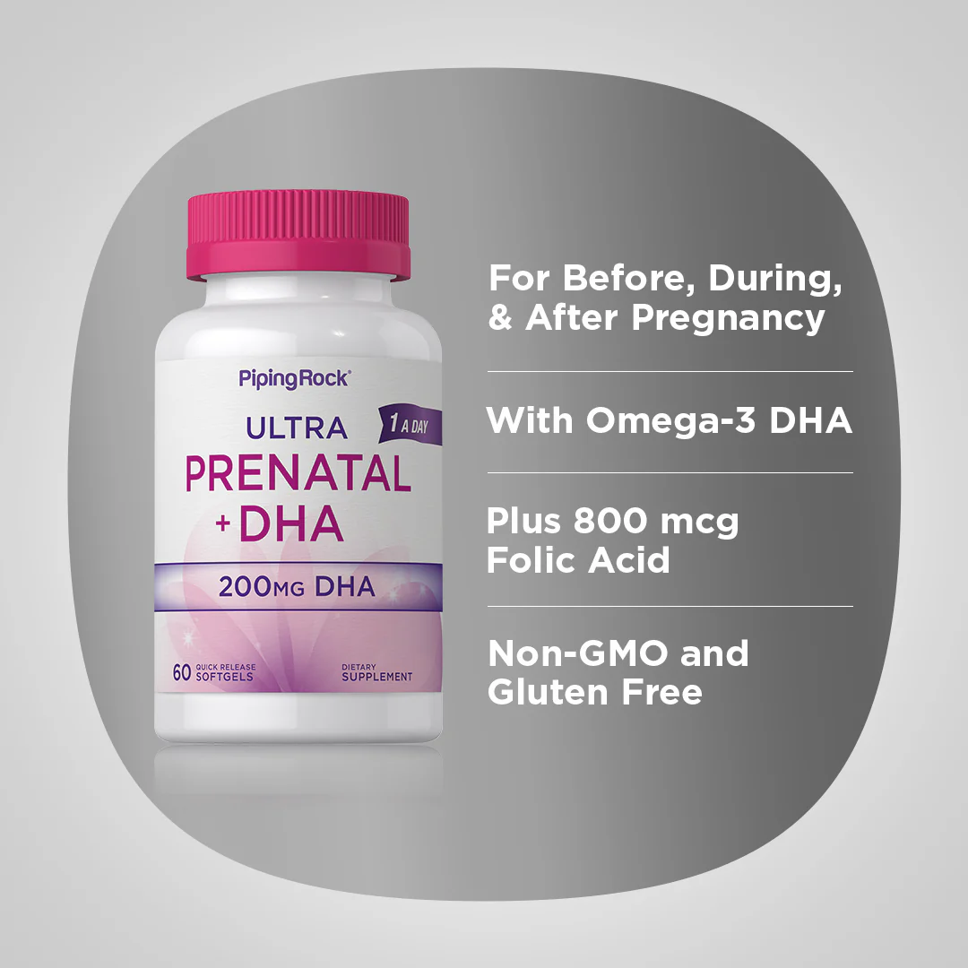 Prenatal Multivitamin with DHA, 60 Quick Release Softgels - Image 3