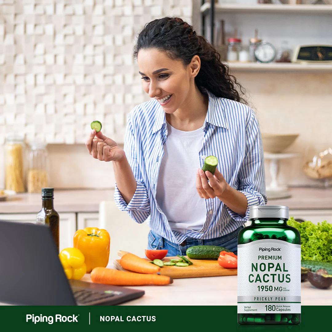Prickly Pear Nopal Cactus (Opuntia ficus-indica), 1950 mg (per serving), 180 Quick Release Capsules - Image 7