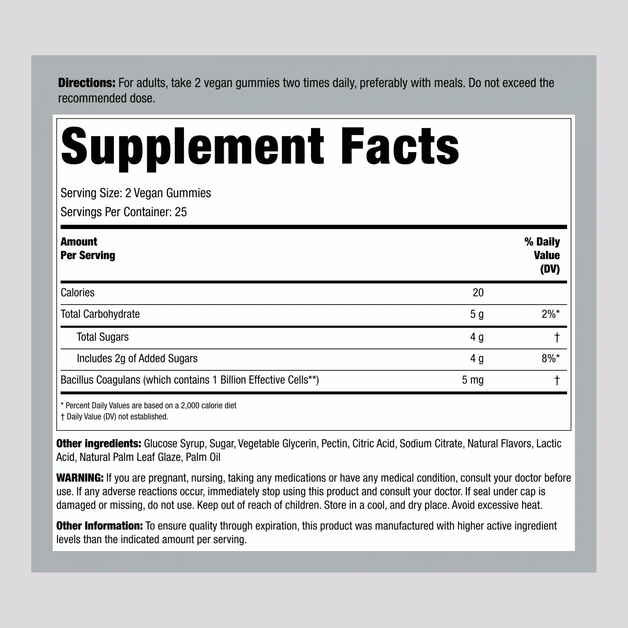 Probiotic 1 Billion (Delicious Tropical), 50 Gummies - Image 2