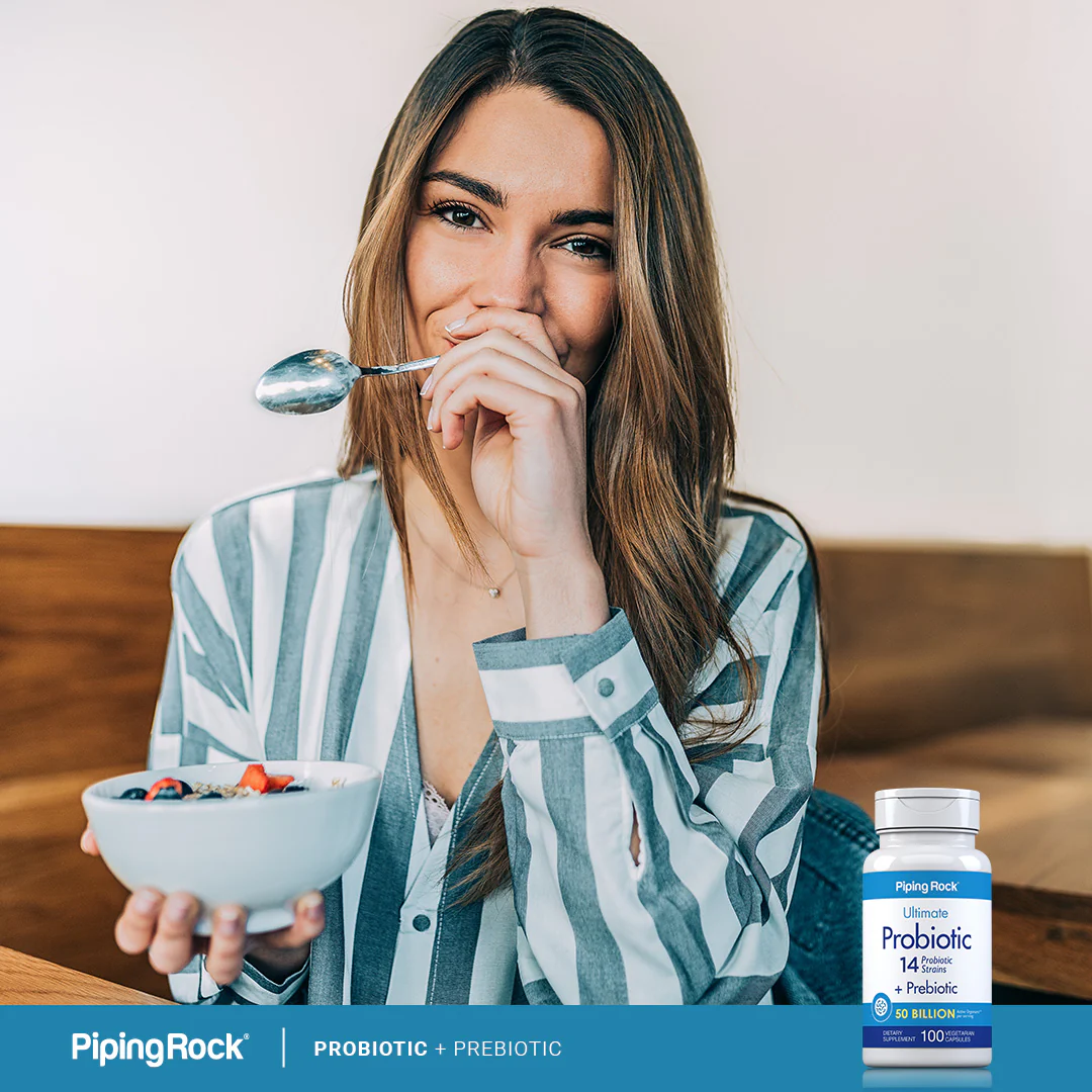 Probiotic 14 Strains 50 Billion Organisms plus Prebiotic, 100 Vegetarian Capsules - Image 7