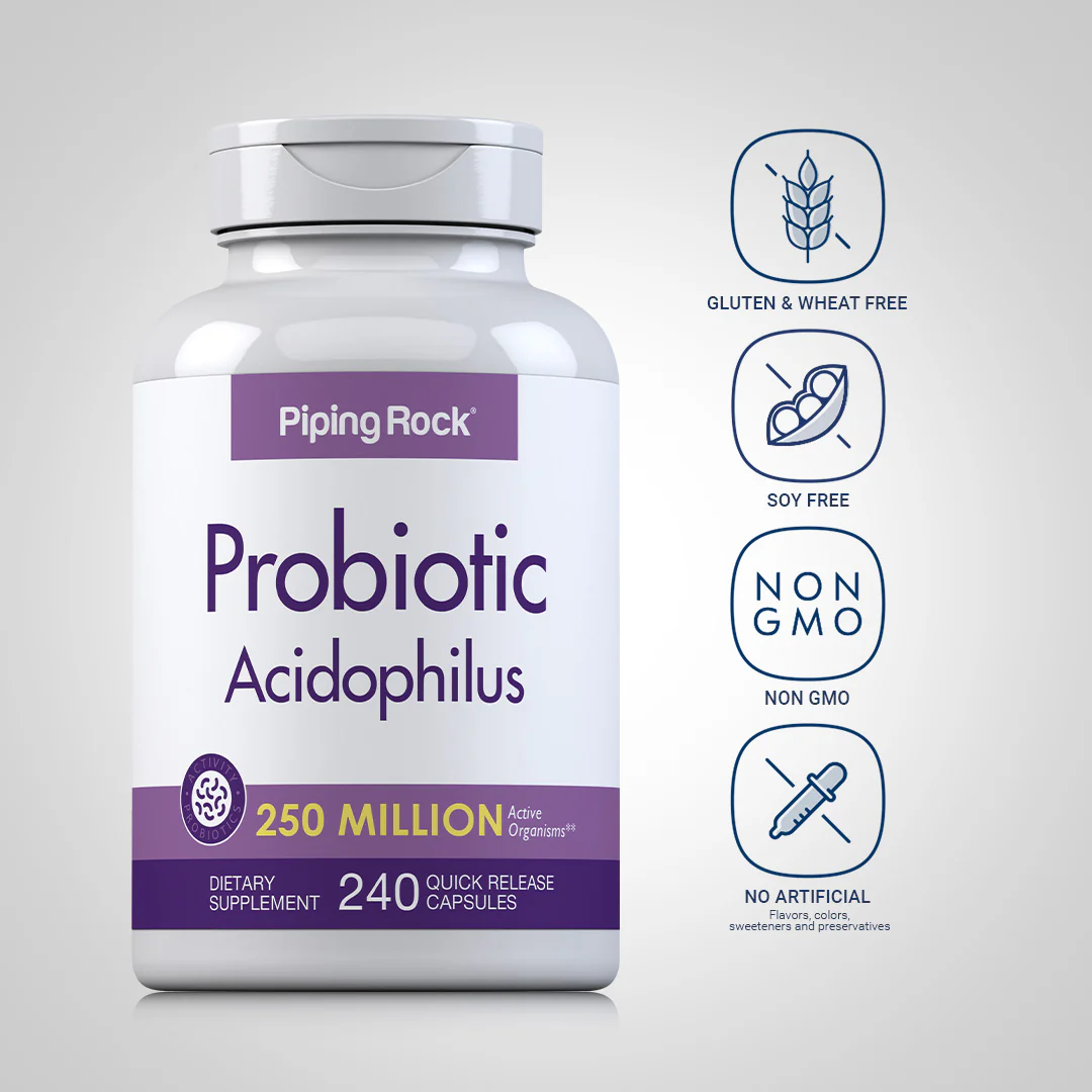 Probiotic Acidophilus 250 Million Organisms, 240 Quick Release Capsules - Image 5