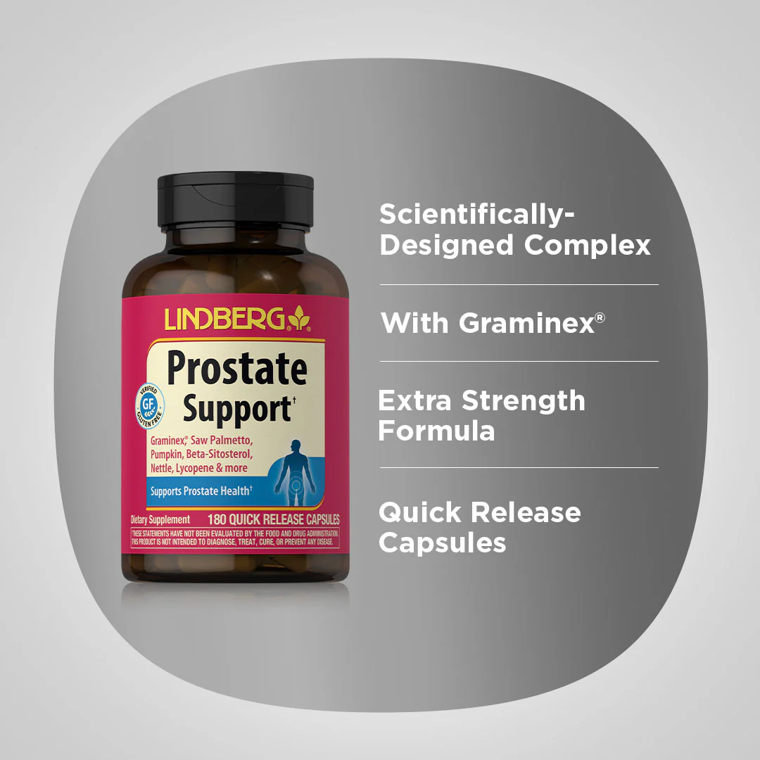 Prostate Support with Graminex, 180 Quick Release Capsules - Image 3