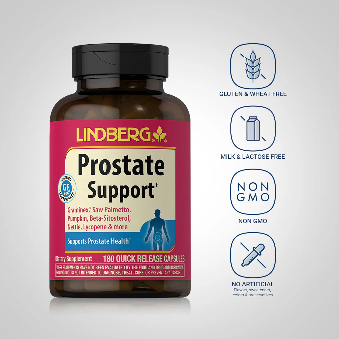 Prostate Support with Graminex, 180 Quick Release Capsules - Image 4