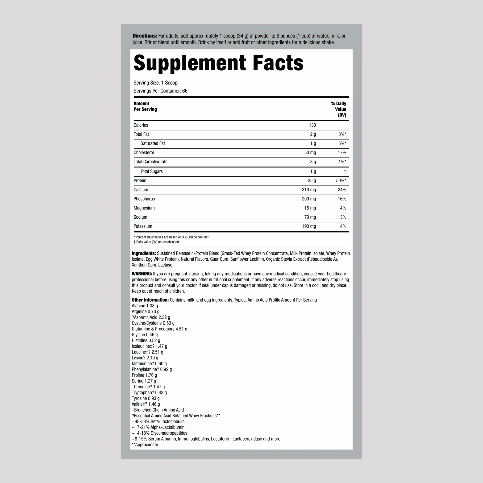 Protein Blend Shake (Natural Vanilla Splash), 5 lb (2.268 kg) Bottle - Image 2