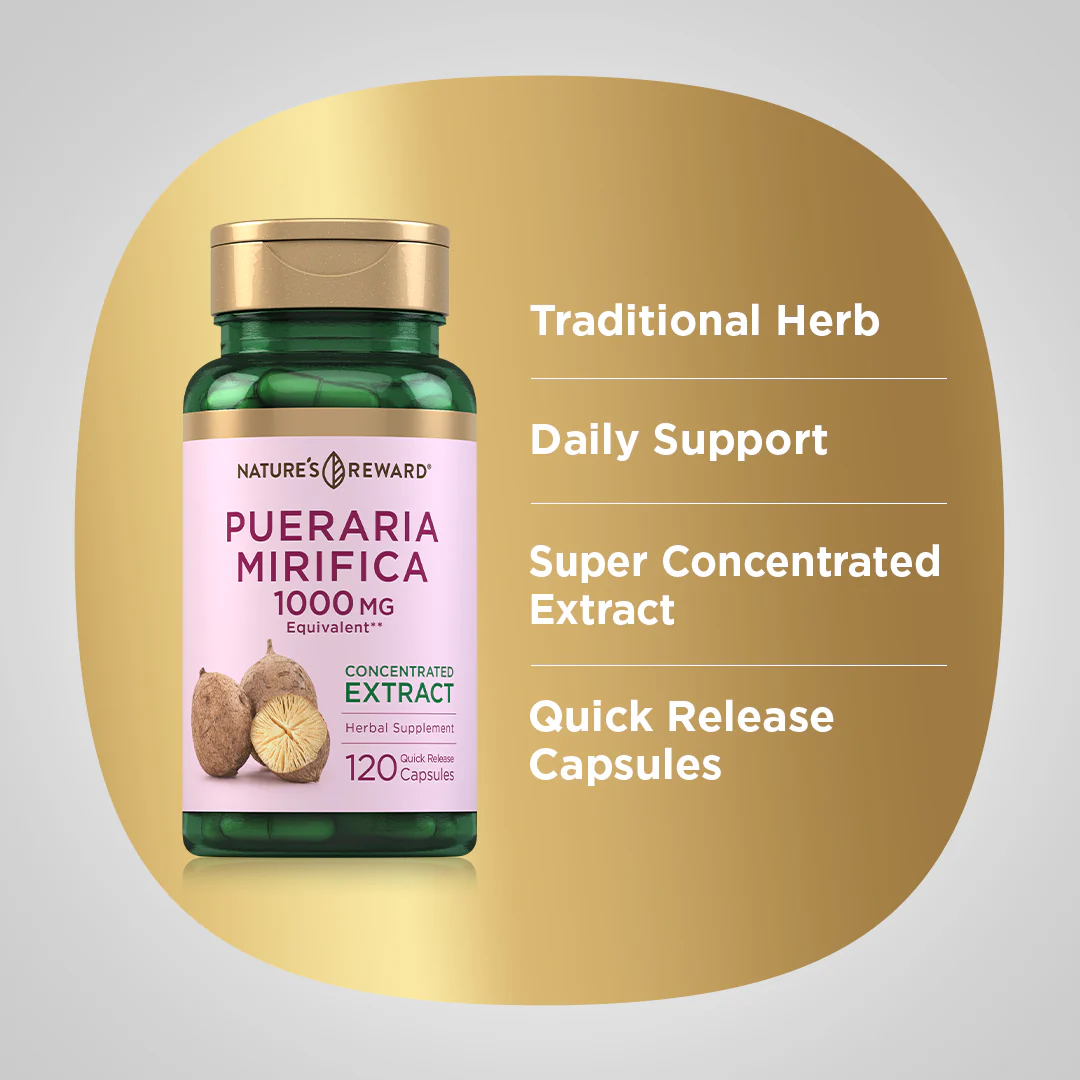 Pueraria Mirifica, 1000 mg, 120 Quick Release Capsules - Image 4