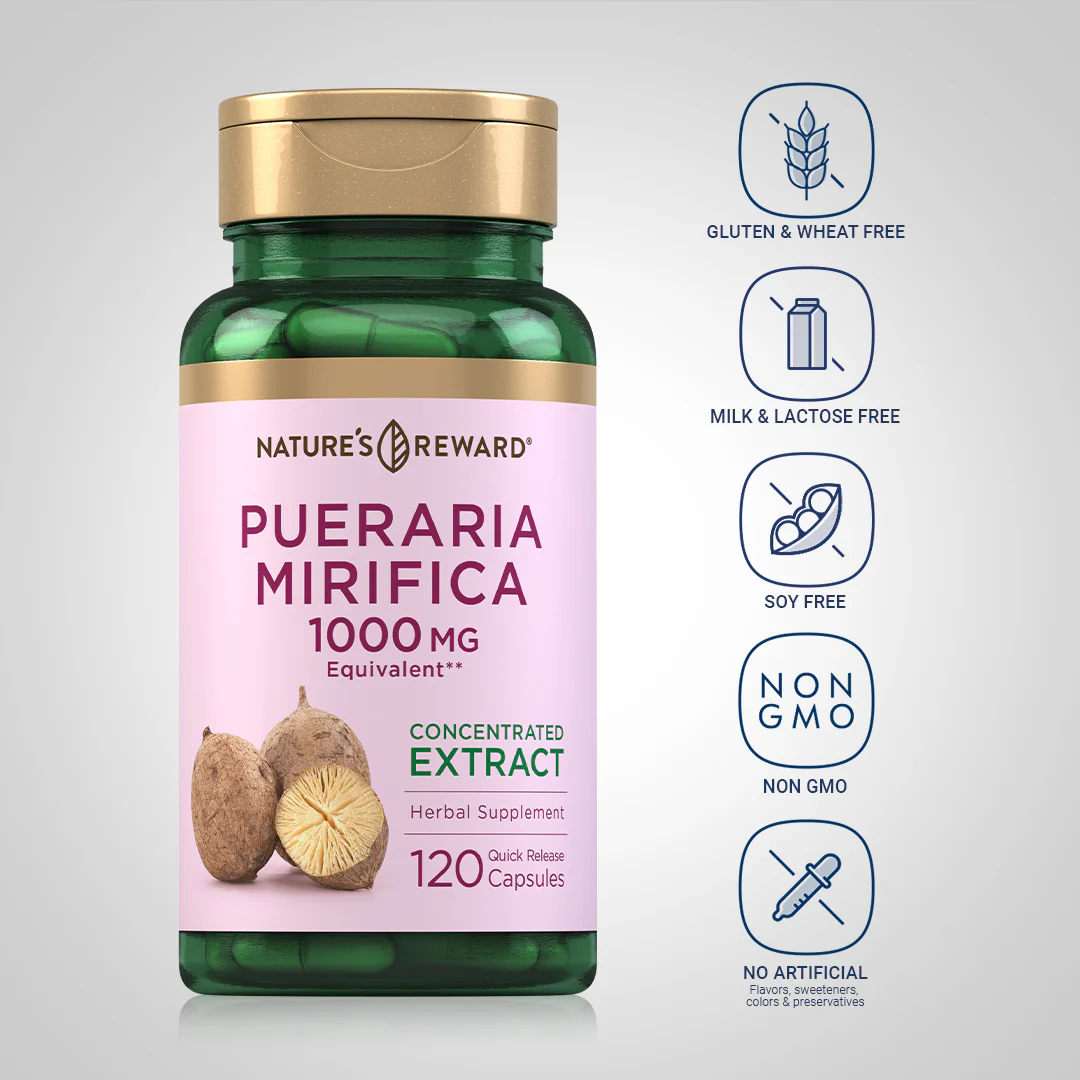 Pueraria Mirifica, 1000 mg, 120 Quick Release Capsules, 2  Bottles - Image 5