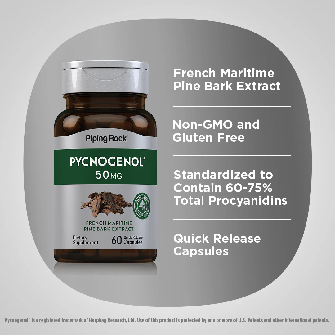 Pycnogenol, 50 mg, 60 Quick Release Capsules, 2  Bottles - Image 4