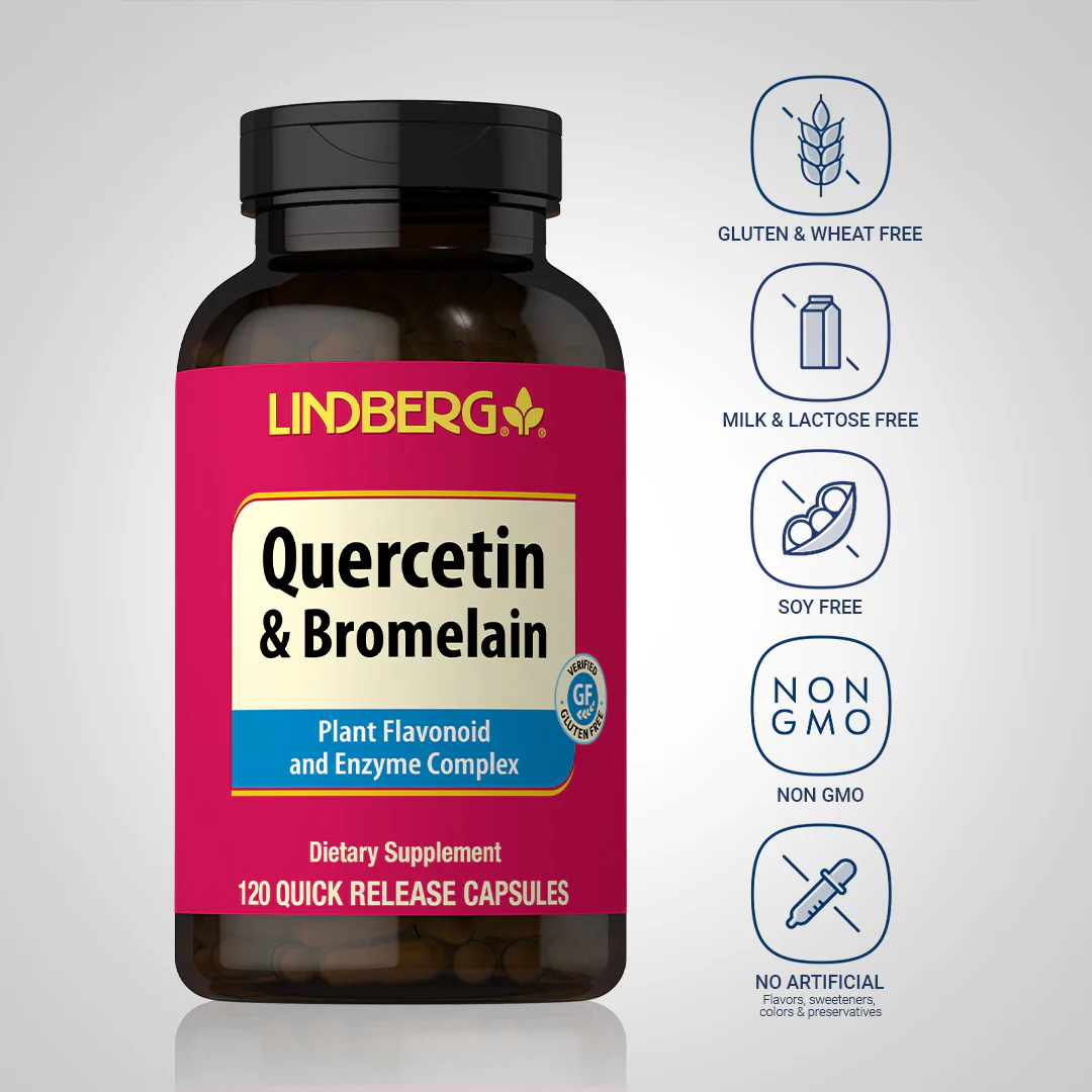 Quercetin & Bromelain, 120 Vegetarian Capsules, 2  Bottles - Image 5