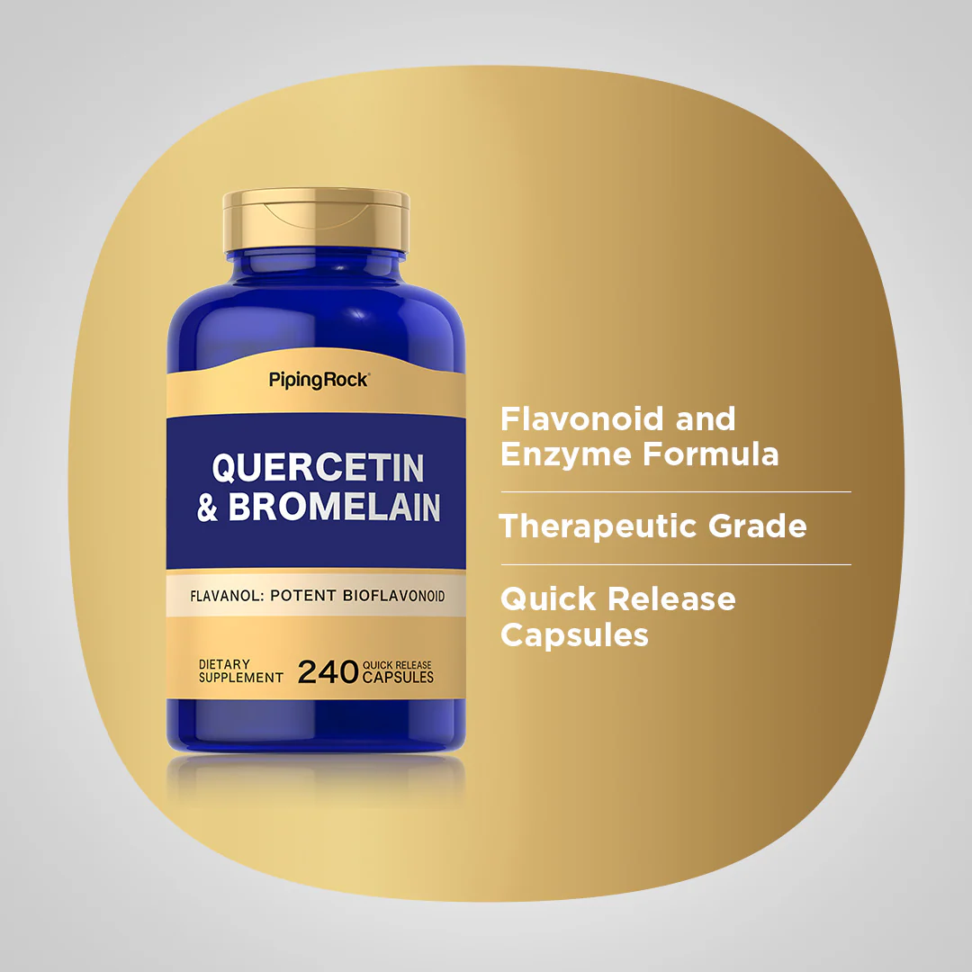 Quercetin Plus Bromelain, 360 mg (per serving), 240 Quick Release Capsules - Image 4