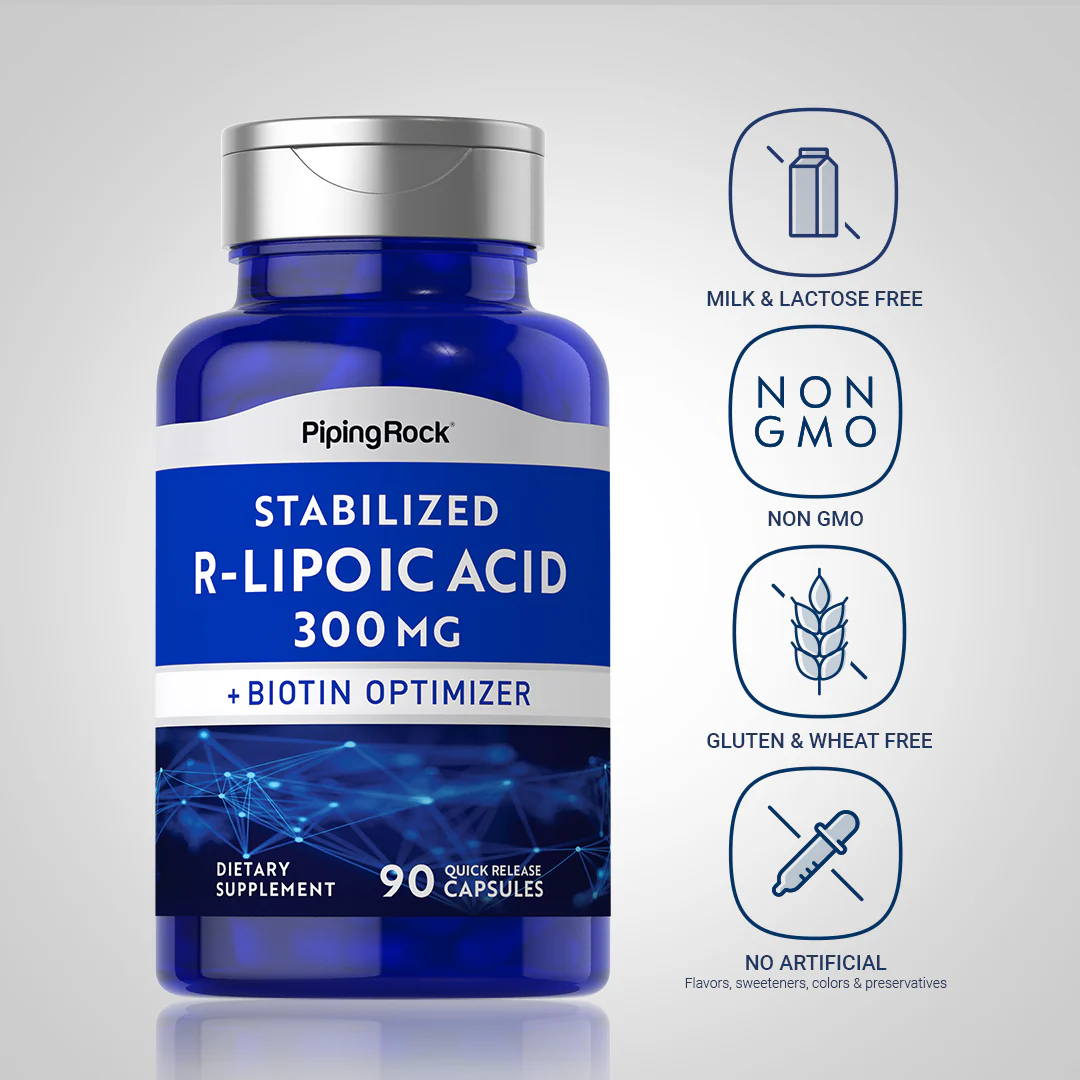 R-Fraction Alpha Lipoic Acid (Stabilized), 300 mg, 90 Quick Release Capsules - Image 5