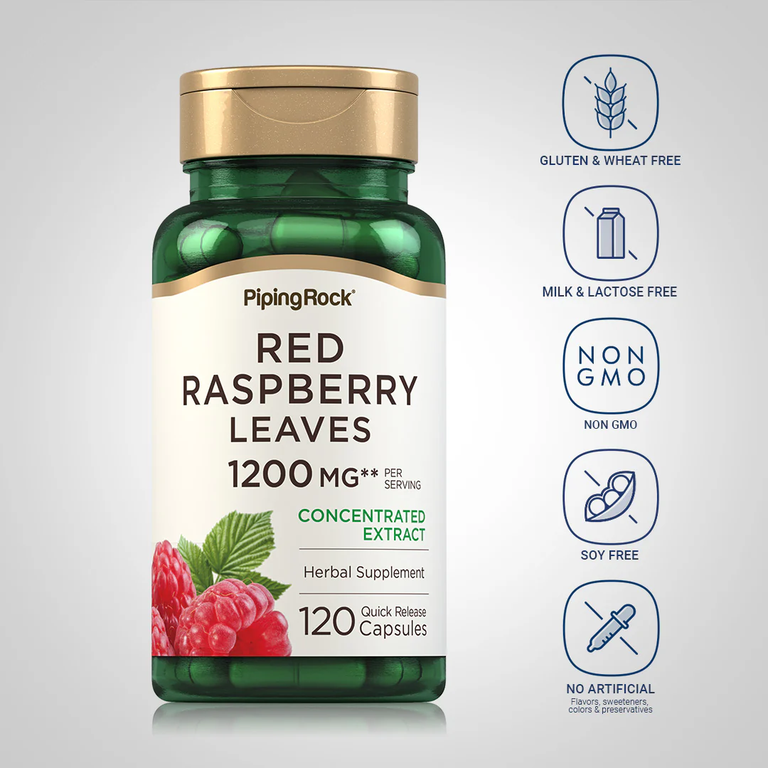 Red Raspberry Leaves, 1200 mg (per serving), 120 Quick Release Capsules - Image 5