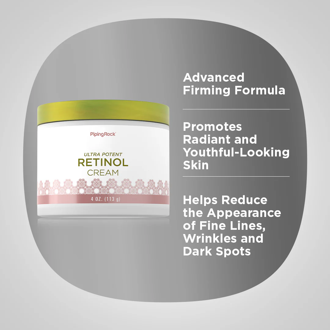 Retinol Cream (Ultra Potent Vitamin A Cream), 400,000 IU per Jar IU, 4 oz (113 g) Jar - Image 3