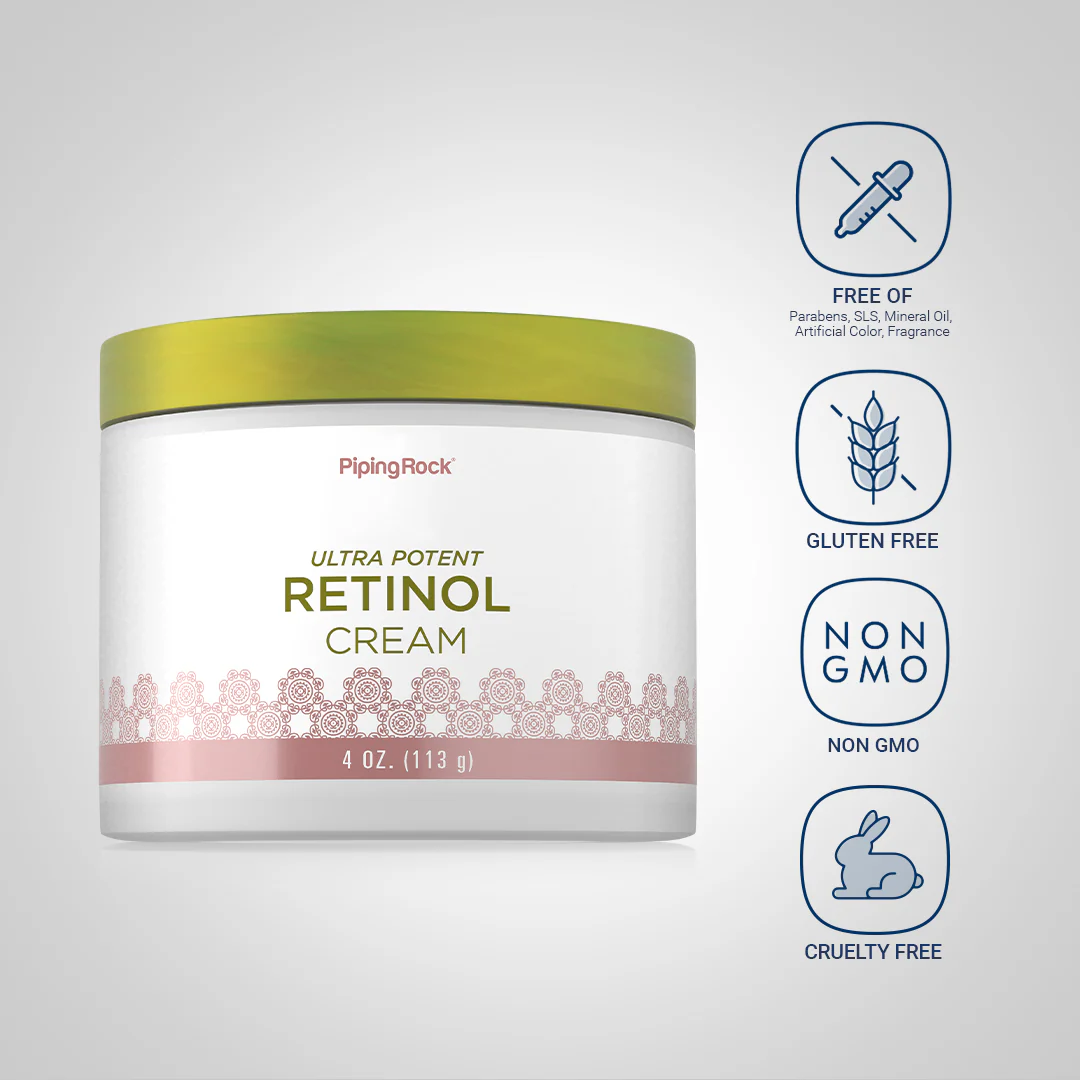Retinol Cream (Ultra Potent  Vitamin A Cream), 400,000 IU per Jar IU, 4 oz (113 g) Jar, 3  Jars - Image 4