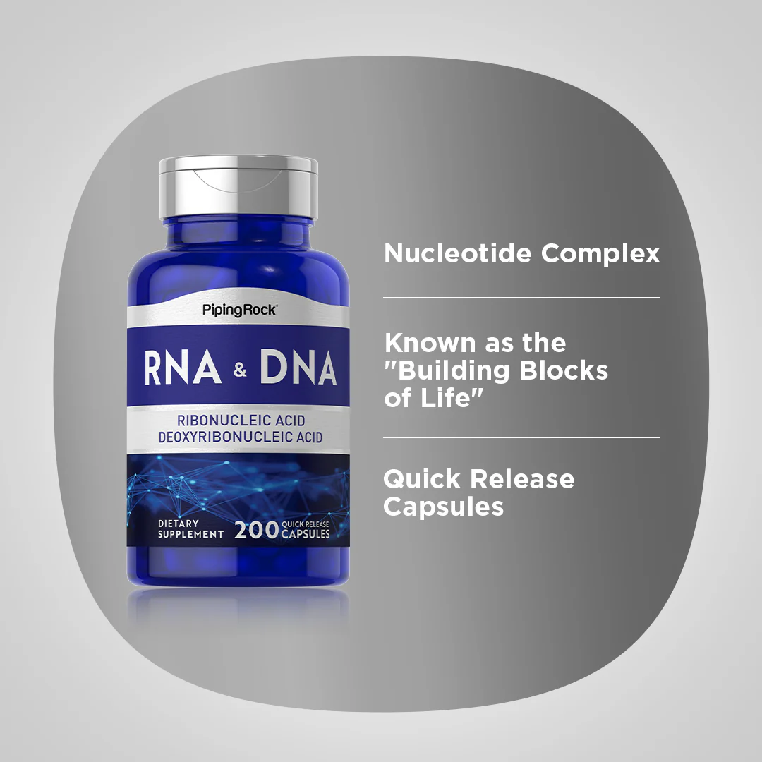 RNA & DNA, 100/10 mg, 200 Quick Release Capsules - Image 4