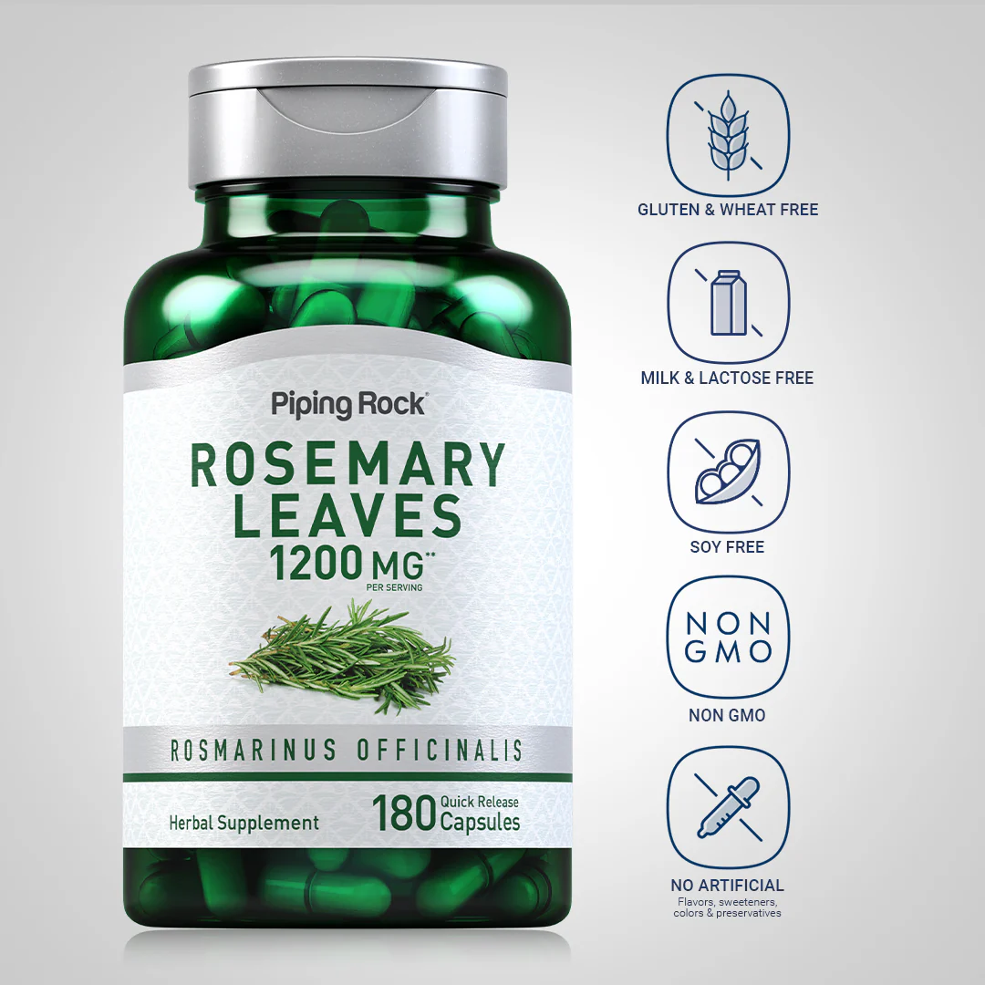 Rosemary, 1200 mg (per serving), 180 Quick Release Capsules - Image 5