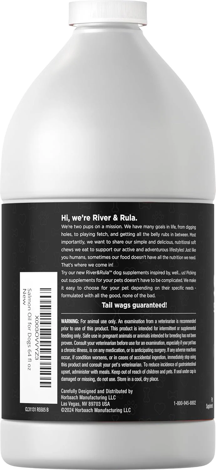 Salmon Oil for Dogs, 64 fl.oz (1.89 L) Bottle - Image 5