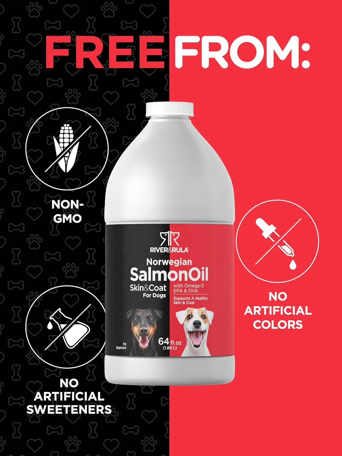 Salmon Oil for Dogs, 64 fl.oz (1.89 L) Bottle - Image 7