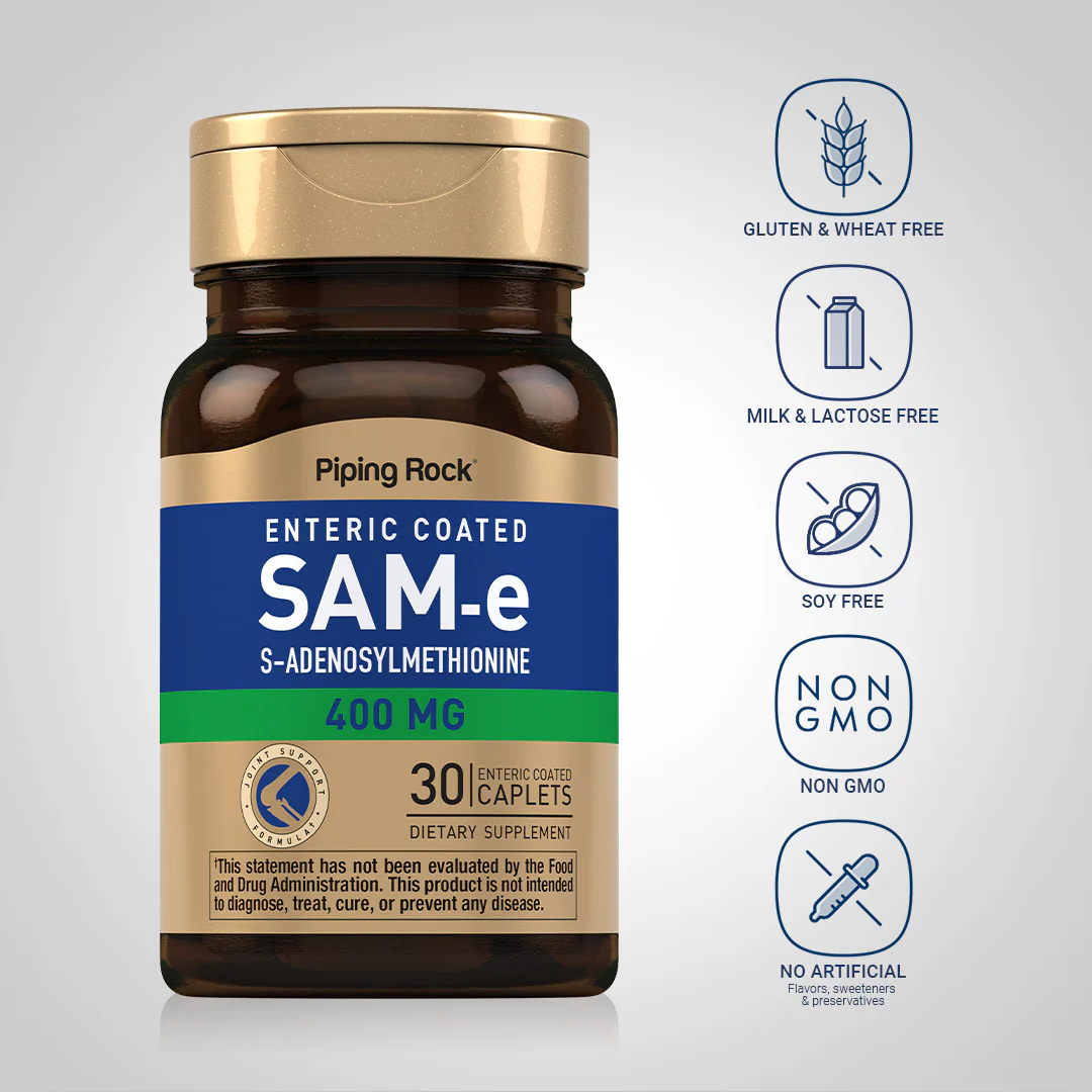 SAM-e Enteric Coated, 400 mg, 30 Enteric Coated Caplets - Image 5