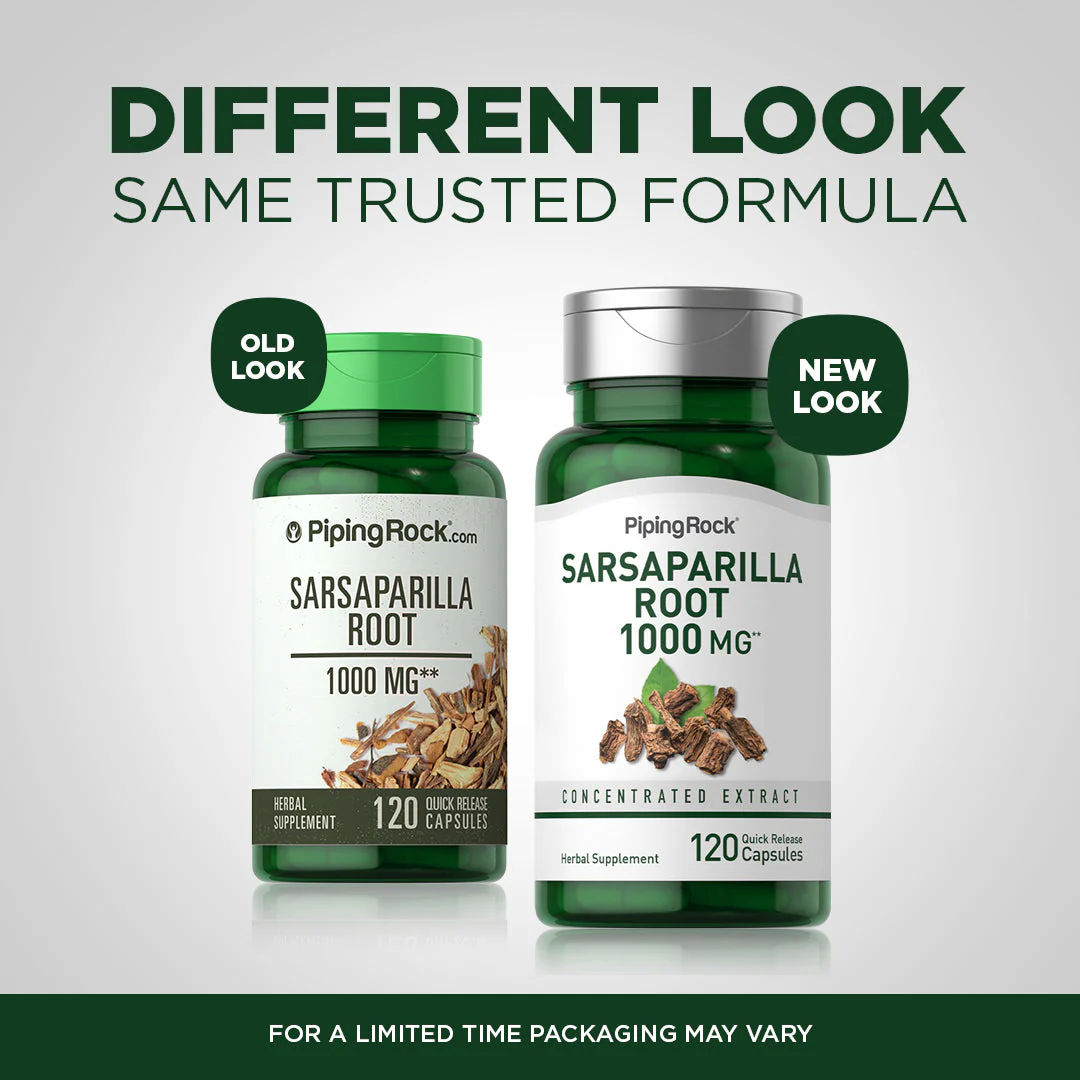 Sarsaparilla Root, 1000 mg, 120 Quick Release Capsules, 2  Bottles - Image 4