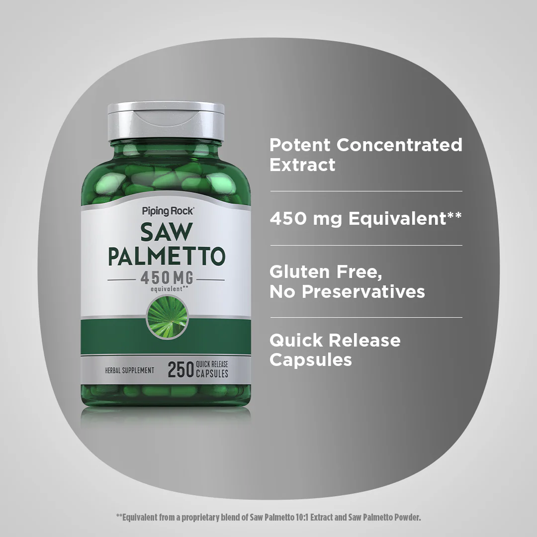 Saw Palmetto, 450 mg, 250 Quick Release Capsules - Image 4