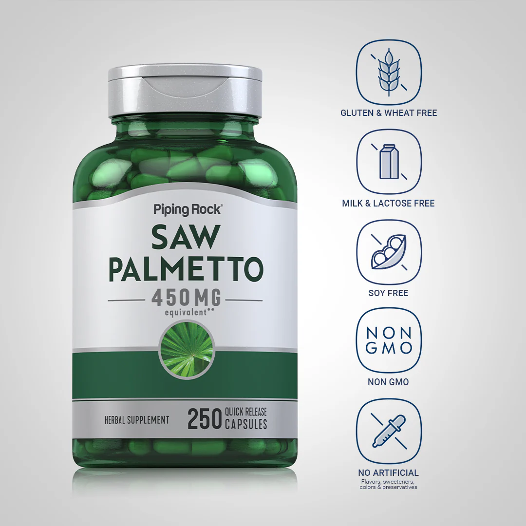 Saw Palmetto, 450 mg, 250 Quick Release Capsules - Image 5