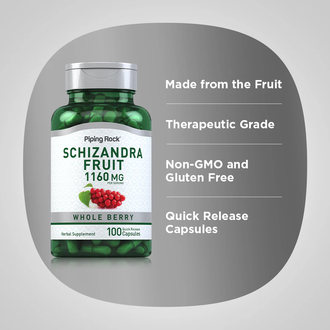 Schizandra (Berry) Fruit, 1160 mg (per serving), 100 Quick Release Capsules - Image 11