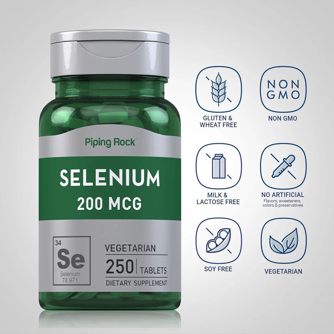 Selenium, 200 mcg, 250 Tablets, 2  Bottles - Image 5