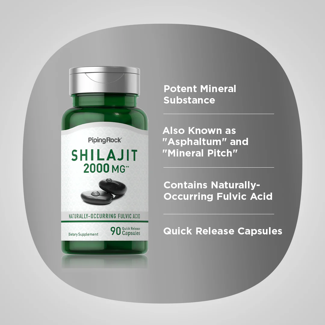 Shilajit Extract, 2000 mg, 90 Quick Release Capsules - Image 5