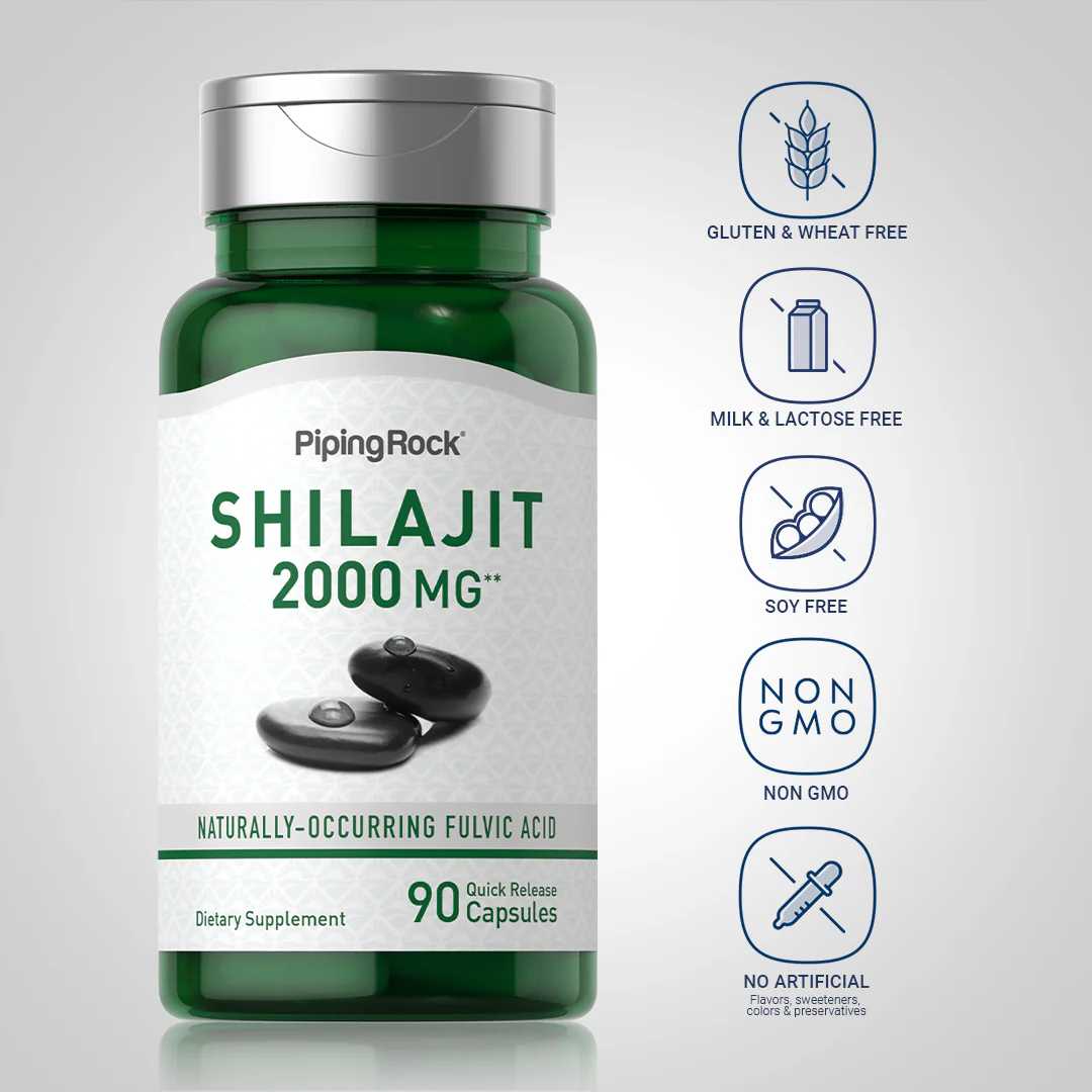 Shilajit Extract, 2000 mg, 90 Quick Release Capsules - Image 6