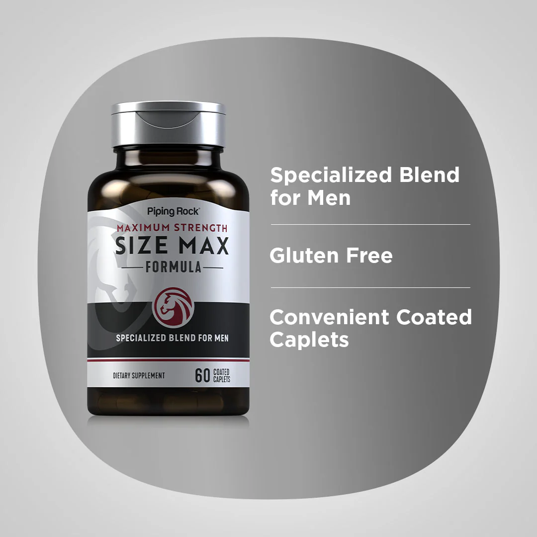 Size Max, 60 Coated Caplets, 2  Bottles - Image 4