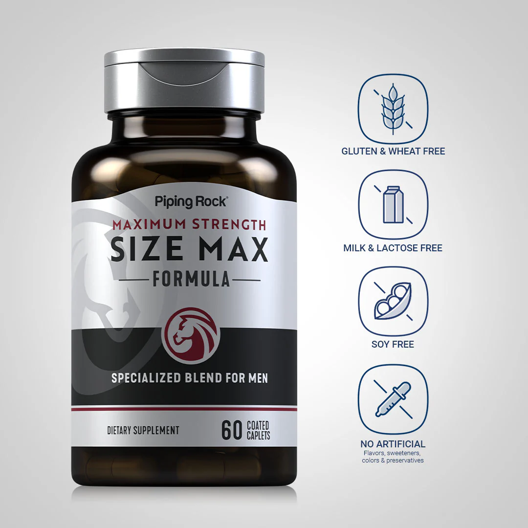 Size Max, 60 Coated Caplets, 2  Bottles - Image 5