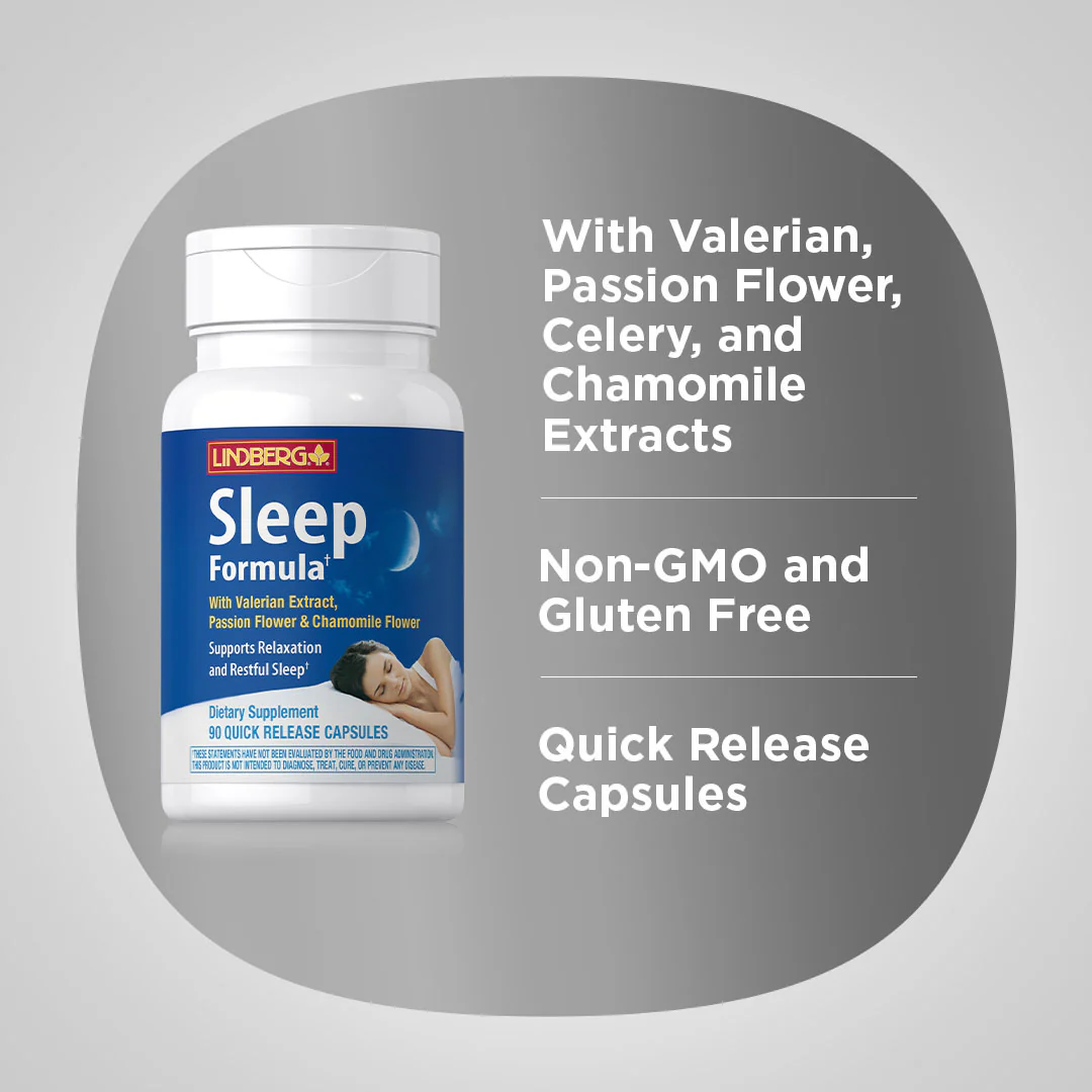 Sleep Formula with Valerian Extract, 90 Quick Release Capsules - Image 4