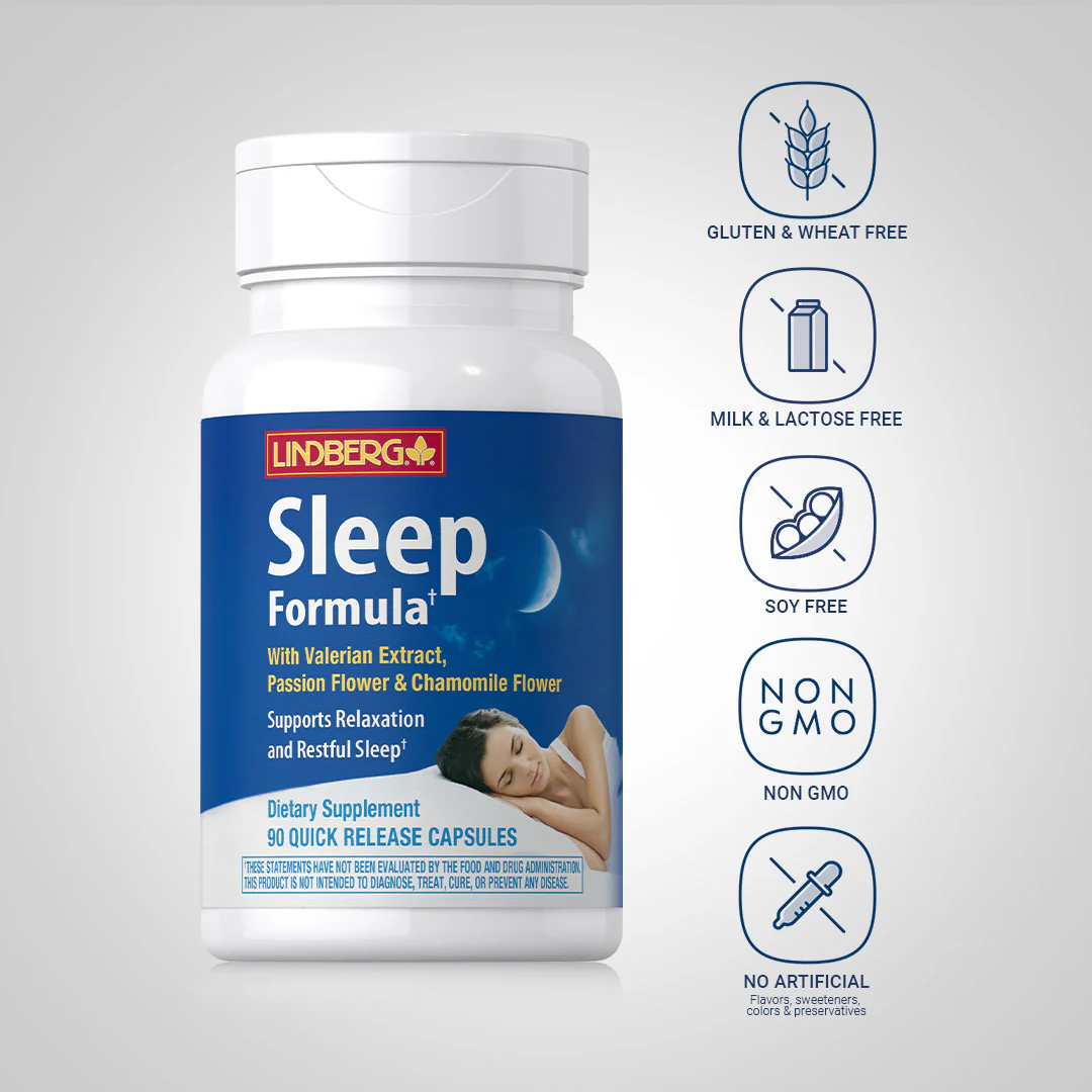 Sleep Formula with Valerian Extract, 90 Quick Release Capsules - Image 5