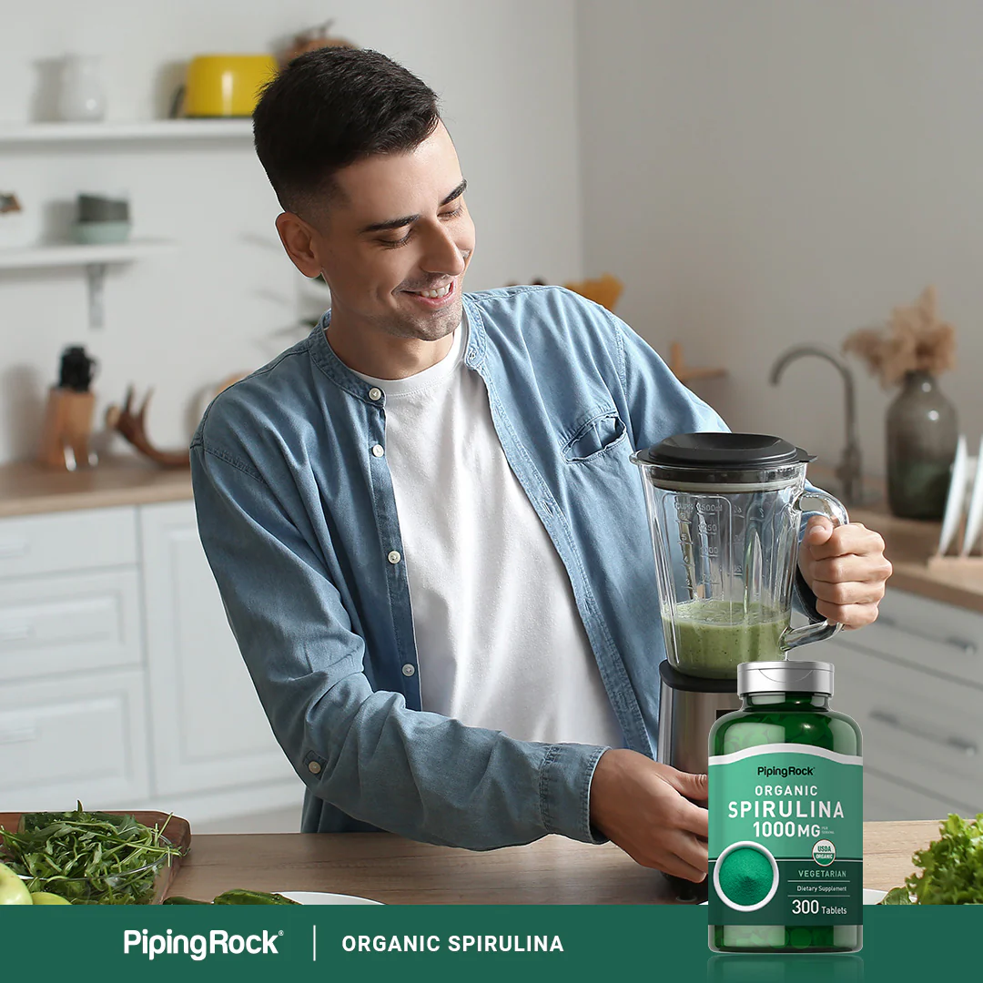 Spirulina (Organic), 1000 mg (per serving), 300 Vegetarian Tablets - Image 7