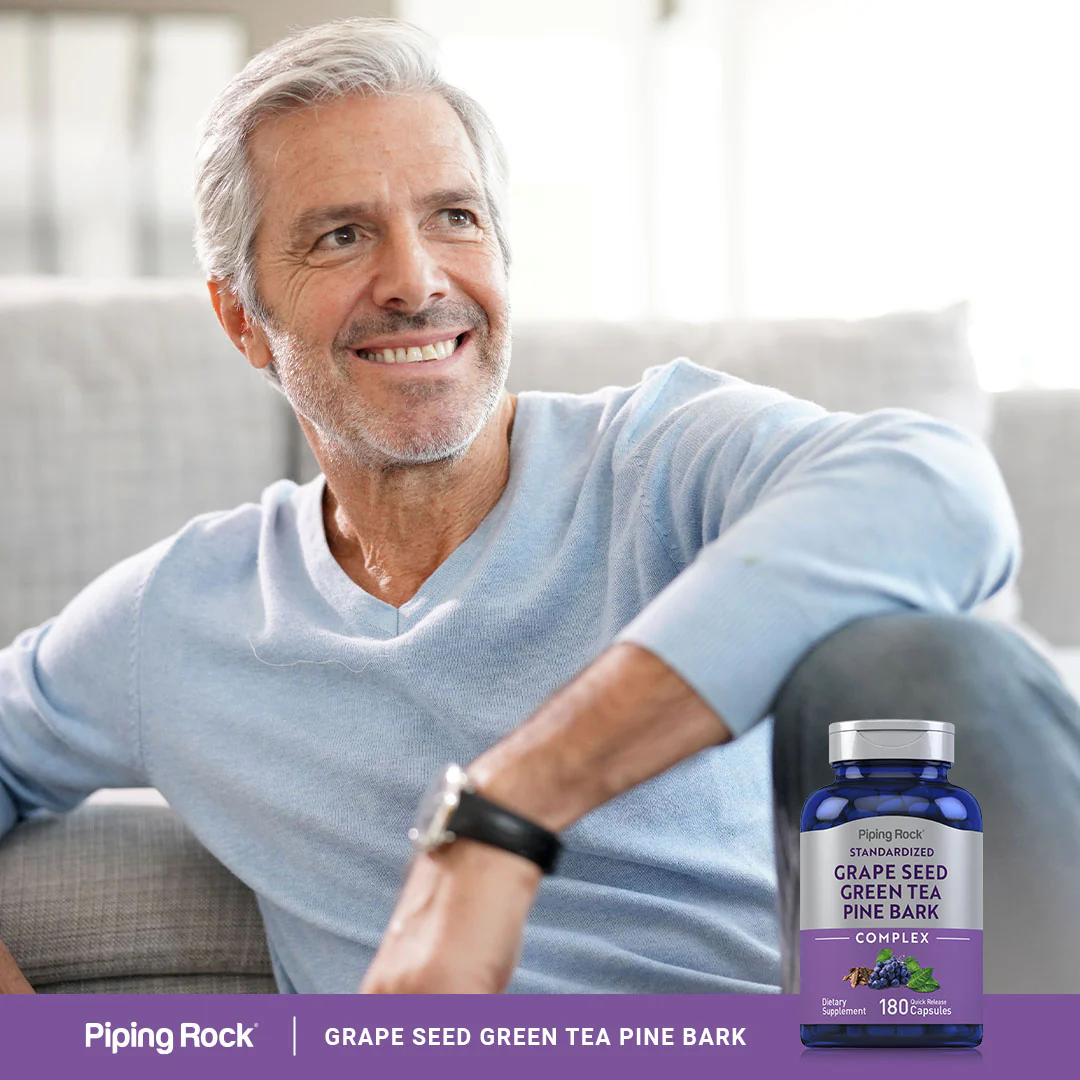 Standardized Grape seed, Green Tea & Pine Bark Complex, 180 Quick Release Capsules - Image 7