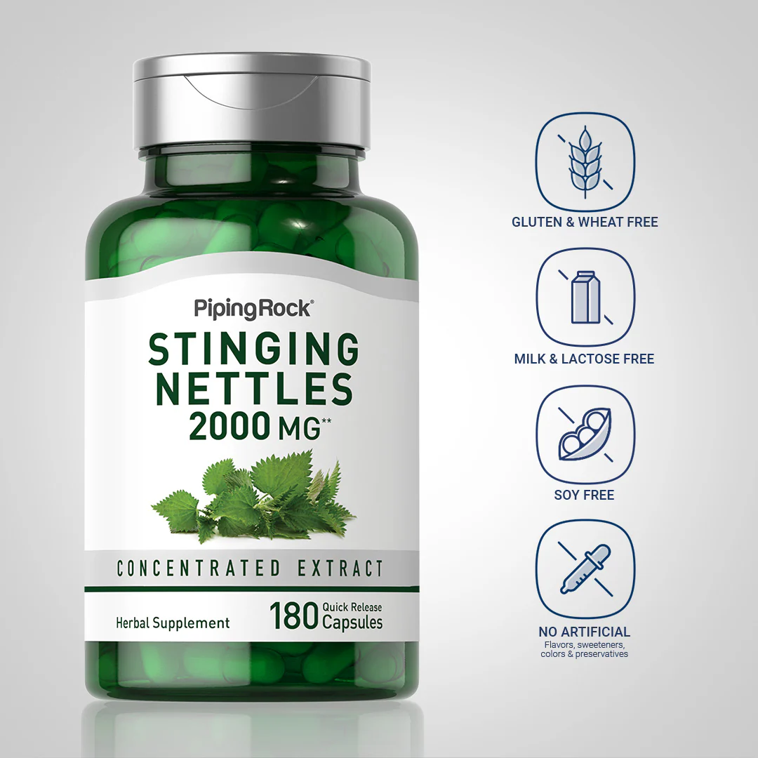 Stinging Nettles, 2000 mg, 180 Quick Release Capsules, 2  Bottles - Image 5